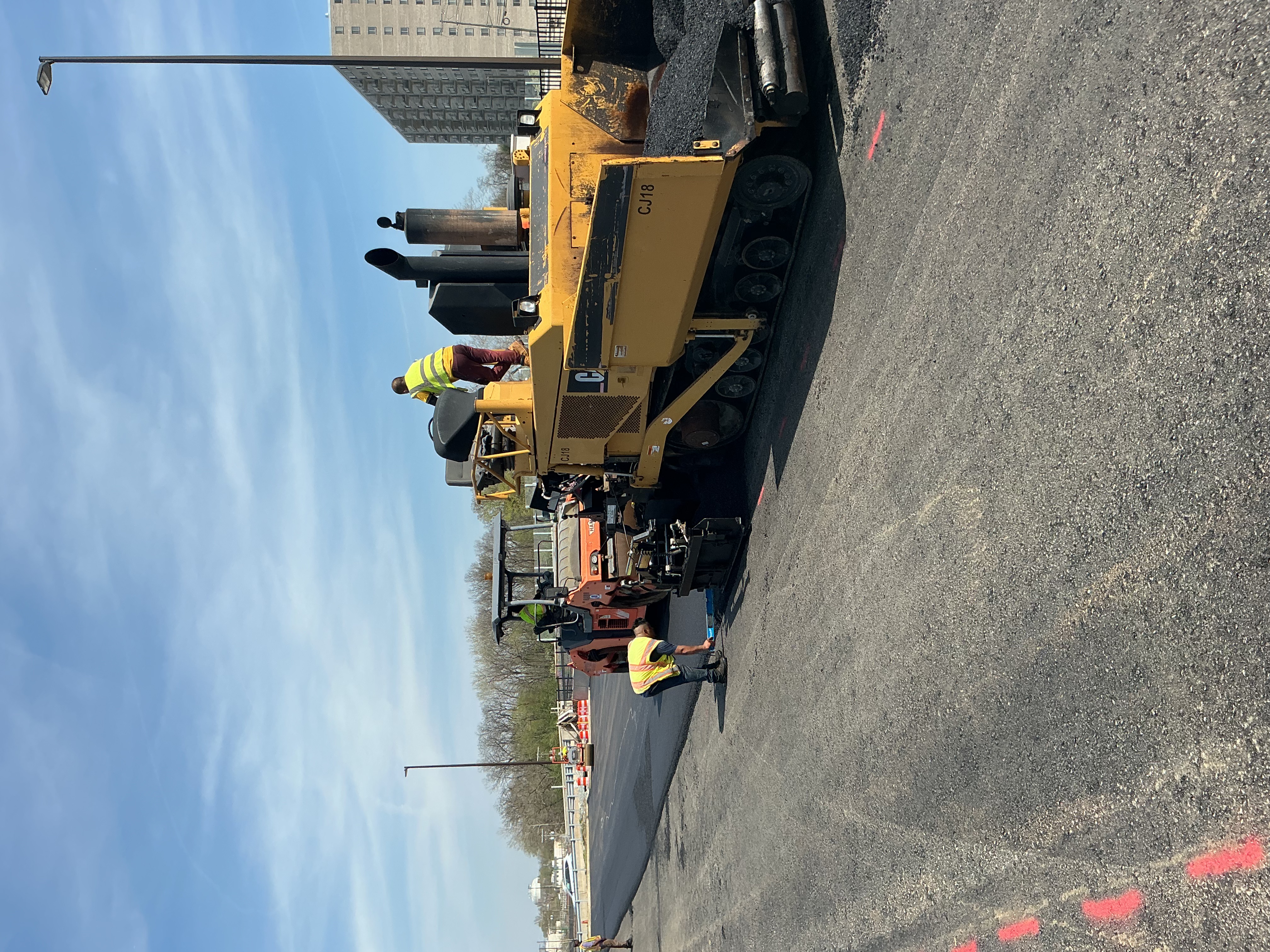 Commercial asphalt paving operation